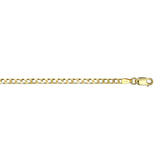 10K Yellow Square Curb Gold Chain- 712