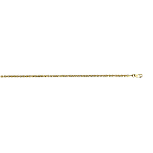 10K Yellow Gold Solid Rope chain - 747