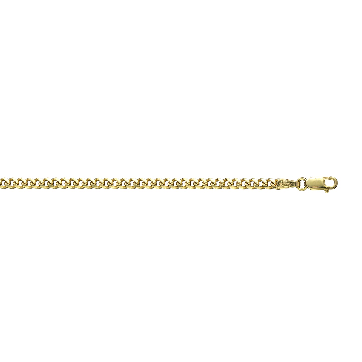 10K Yellow Gold Solid Curb-Cuban chain - 754