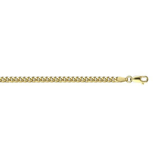 10K Yellow Gold Solid Curb-Cuban chain - 755