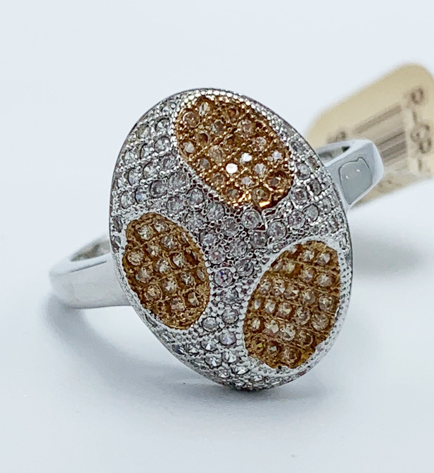 925 Sterling Silver Oval Unique Ring - R-GR-3231W