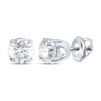 14k Screw Back Diamond Stud Earrings - 0.80CT TW