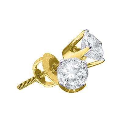 14k Screw Back Diamond Stud Earrings - 0.80CT TW