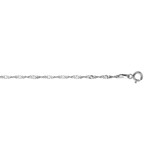 10K Singapore White Gold Chain/Anklet - 833