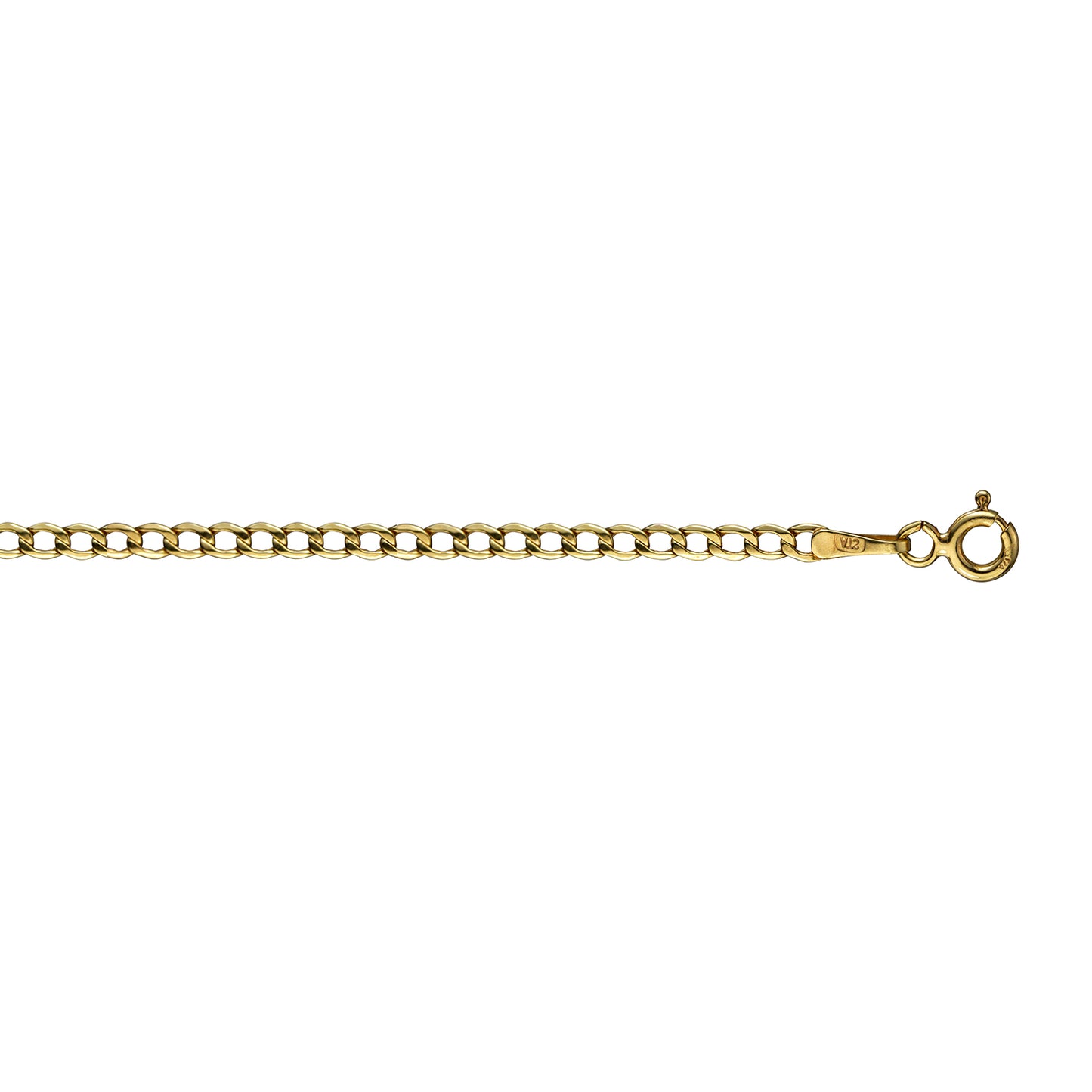 10K Hollow Curb Yellow Gold Chain - 838