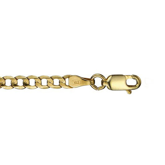 10K Hollow Curb Yellow Gold Chain/Bracelet - 839