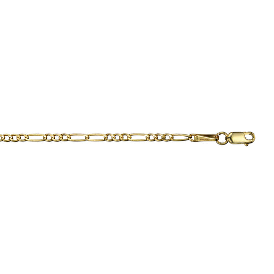 10K Yellow Gold Figaro Chain / Bracelet / Anklet - 960