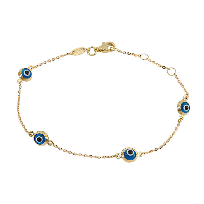 Evil eye - 10K Gold  Bracelet- B61