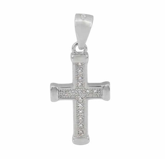 925 Silver CZ Cross pendant - CHCZ18394