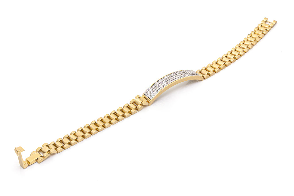 14K Round Diamond Bracelet