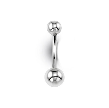 14K White Gold Belly Ring  Blossoms 7022