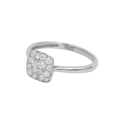 18k White Gold Diamond Engagement Ring - 0.50Ct.