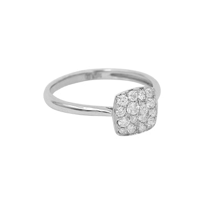 18k White Gold Diamond Engagement Ring - 0.50Ct.