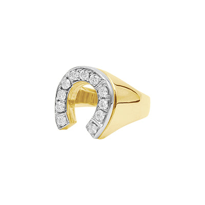 14K Yellow Gold Men's Diamond Ring - 0.88CT