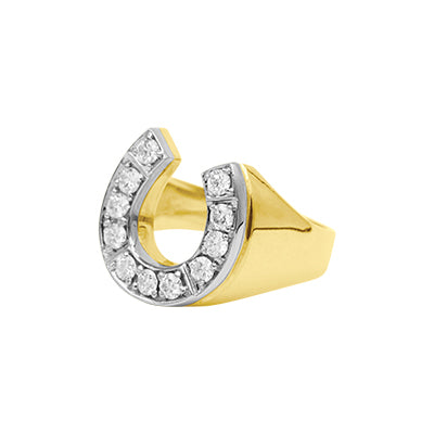 14K Yellow Gold Men's Diamond Ring - 0.88CT