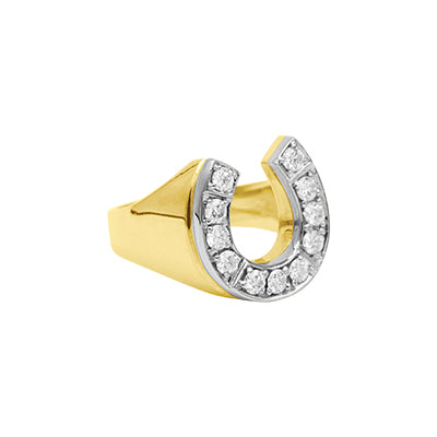 14K Yellow Gold Men's Diamond Ring - 0.88CT