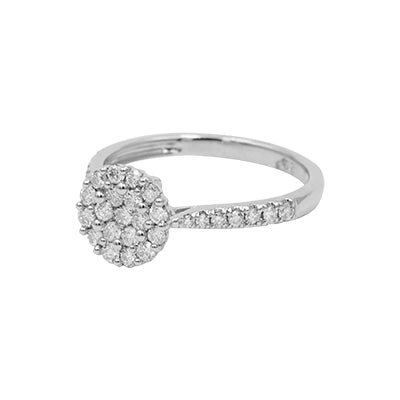 18k White Gold Diamond Engagement Ring - 0.60Ct.