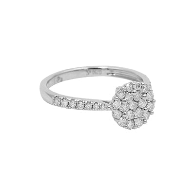 18k White Gold Diamond Engagement Ring - 0.60Ct.