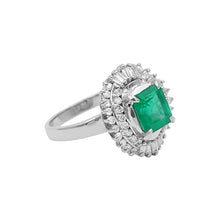 Platinum Emerald Ring - 0.50TW