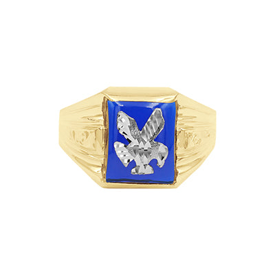 10K Yellow Gold Men's Rings - Eagle