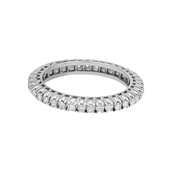 14K White Gold Diamond Eternity Ring - 0.65Ct