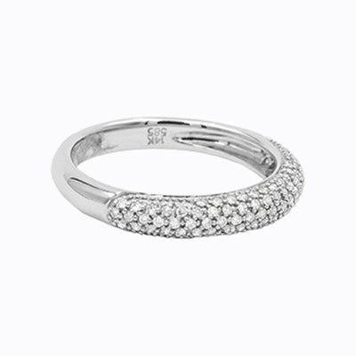 14K White Gold Diamond Wedding Band - 0.40Ct