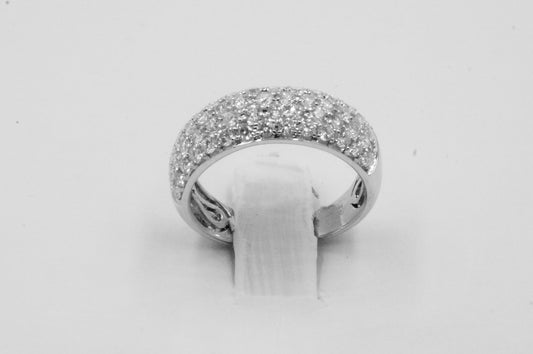 14k White Gold Diamond Wedding Band - 1.10ct