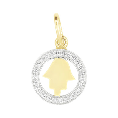 14k Yellow Gold Diamond Pendant