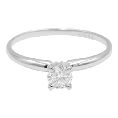 Unazë 18K klasike e rrumbullakët me diamant diamant