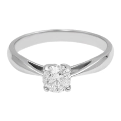 Unazë 14K klasike me diamant të rrumbullakët - 0,40 PT