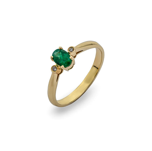 14K Simple Birthstone Ring - 22336Y