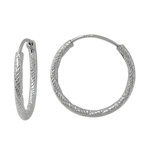 925 Sterling Silver Hoop Earrings H250