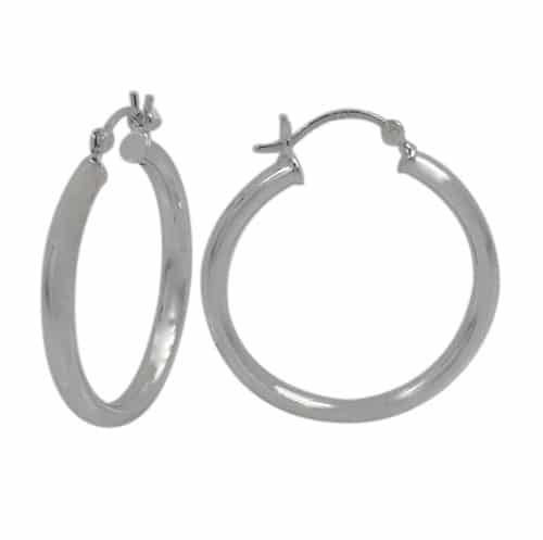 925 Sterling Silver Hoop Earrings H381