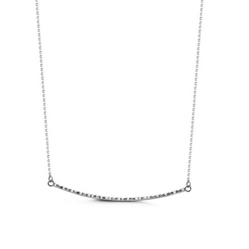 10K White Gold Diamond Cut Ladies Necklace - Melody 3311
