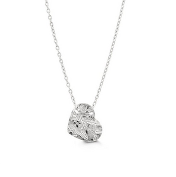10K White Gold Diamond Cut Ladies Necklace - Melody 3313
