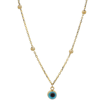 Evil eye - 10K Gold  Necklace- N27