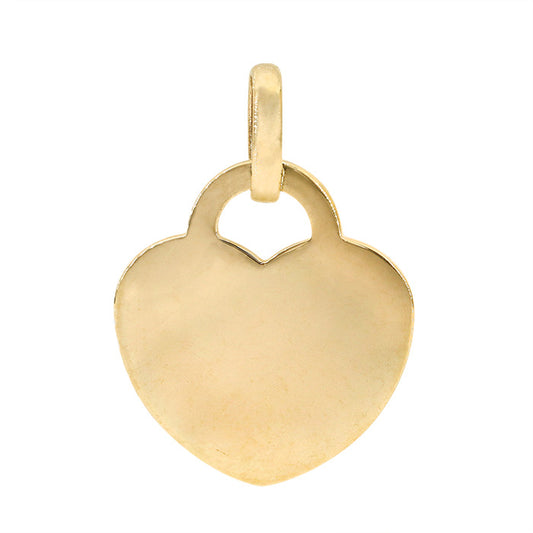 10K Yellow Gold Heart Pendant - P080-17