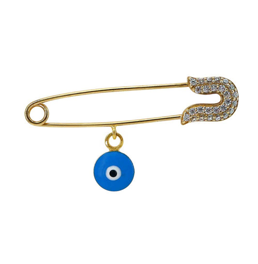 10K Yellow Gold Evil Eye Pin Charm - P27