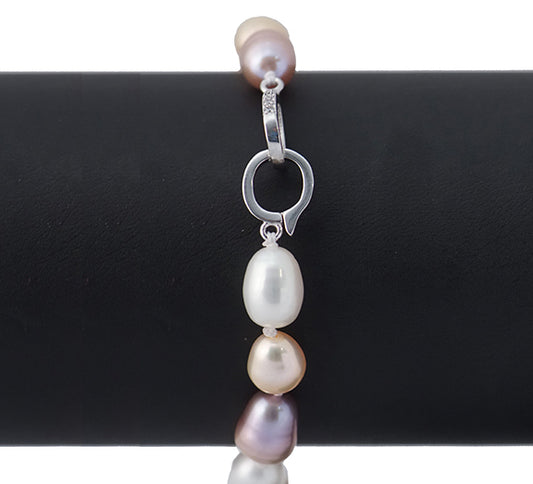 Fresh Water Pearl with Silver Clasp Bracelet