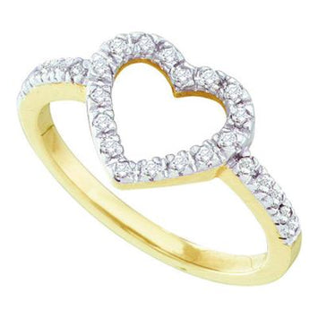10k Diamond Heart Ring - 1/5TW