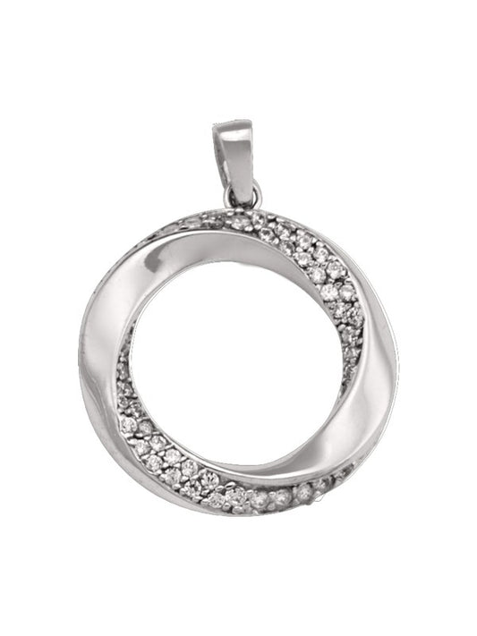 10K White Gold Pendant - CZP24