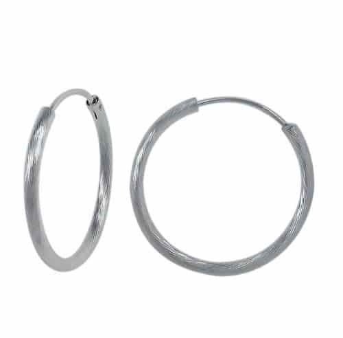 925 Sterling Silver Hoop Earrings - 8