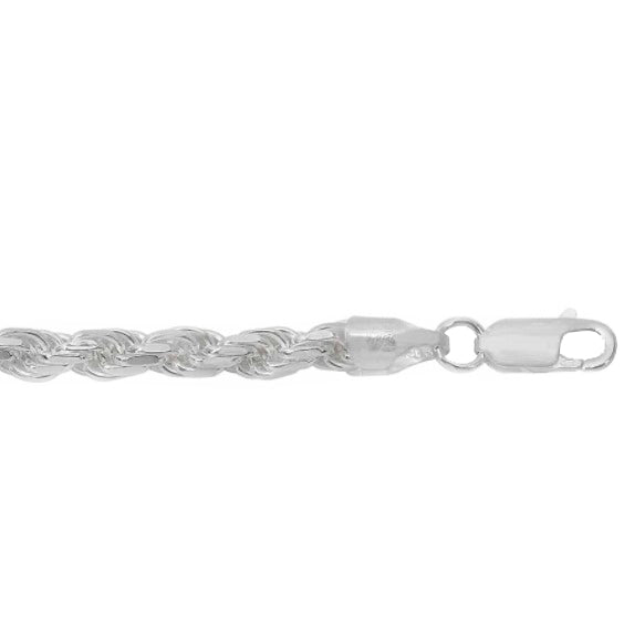 925 Sterling Silver Solid Rope Chain - SRA