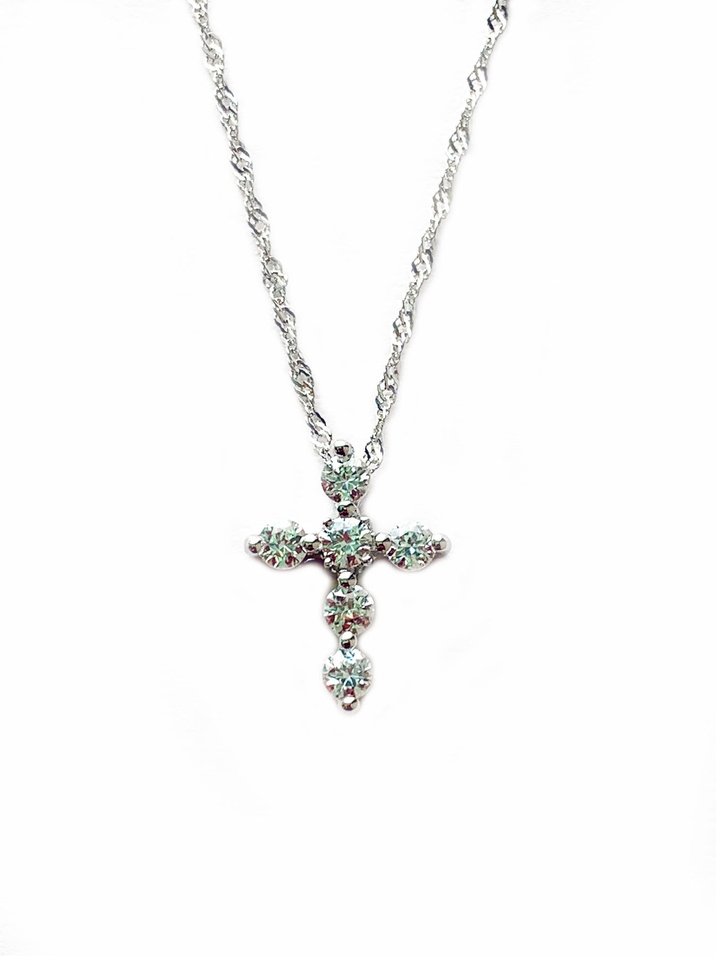 925 Sterling Silver Cross Pendant  with CZ