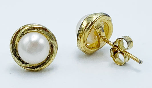 925 Sterling Silver Pearl Stud Earrings