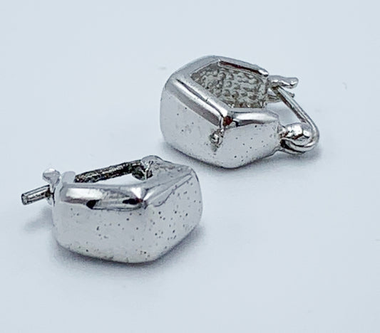 925 Sterling Silver Sculptural Drop Earrings