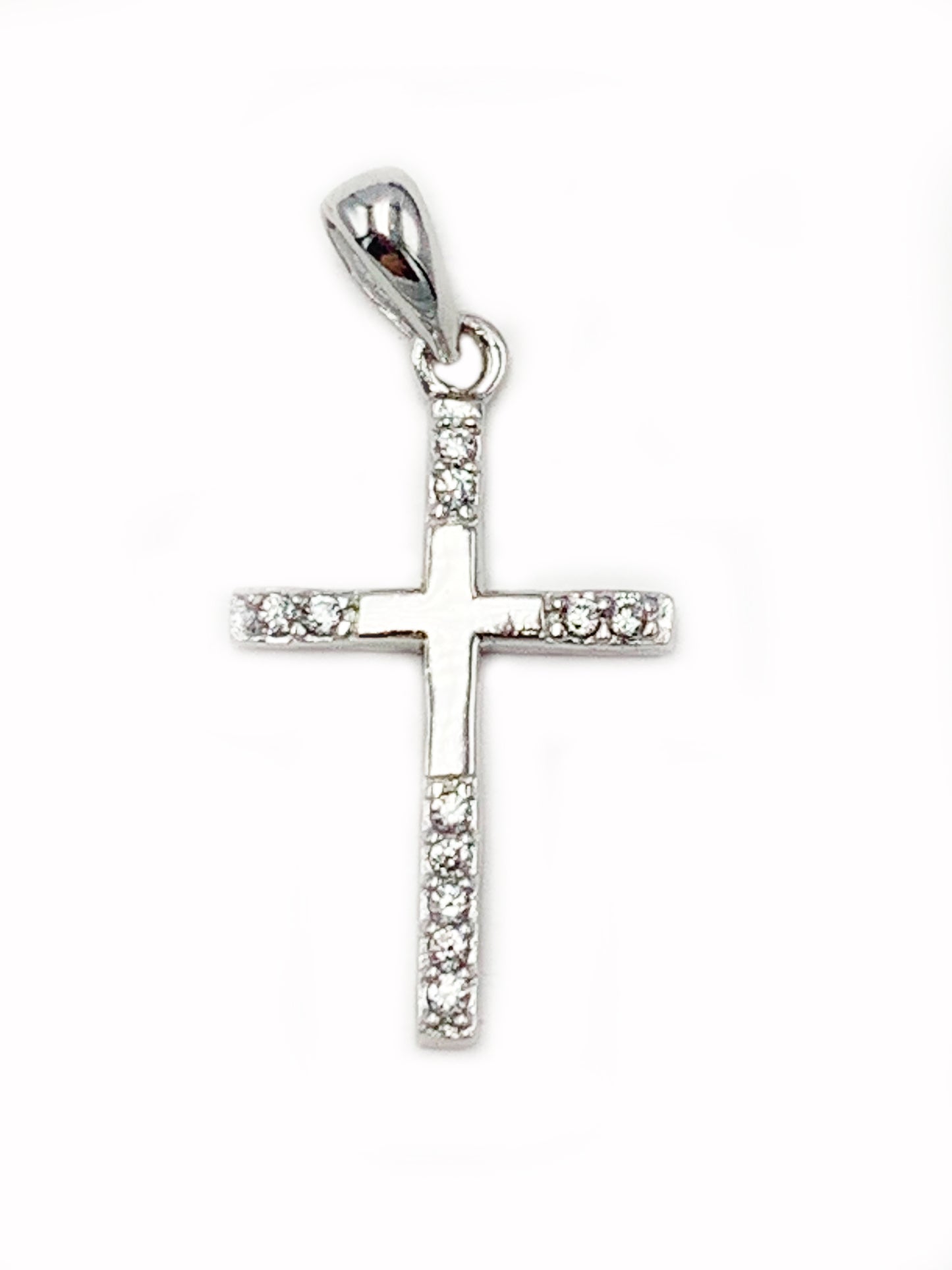 925 Sterling Silver Cross Pendant with CZ  SI-GR-G99