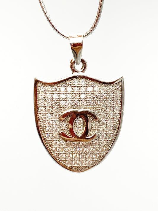 925 Sterling Silver Pendant with CZ   SI-GR-P-CHAN