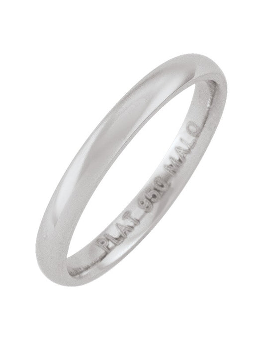 2.5mm Platinum Wedding Band - N6349