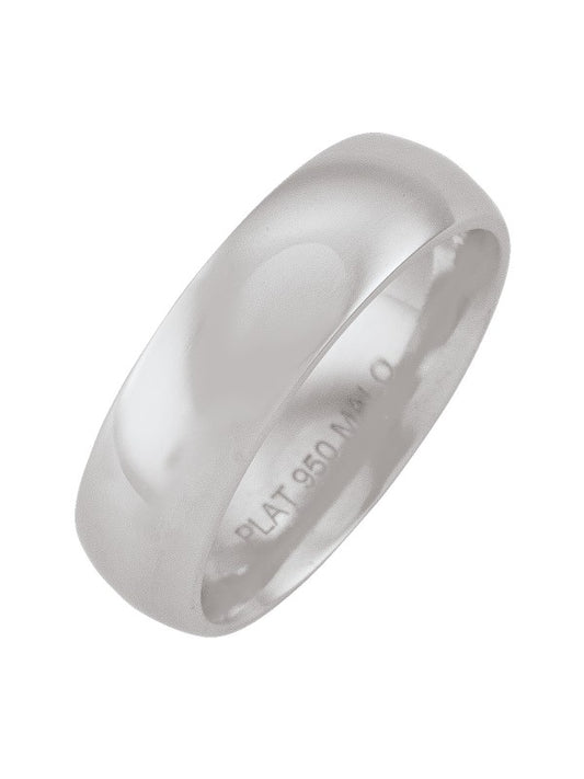 6mm Platinum Wedding Band - N6351